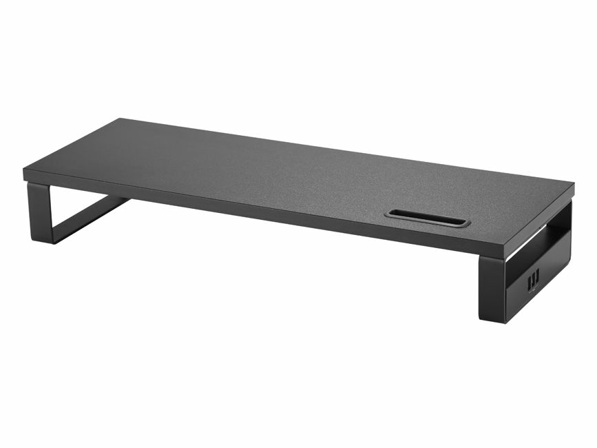 Monitorerhöhung mit USB Anschluss schwarz
