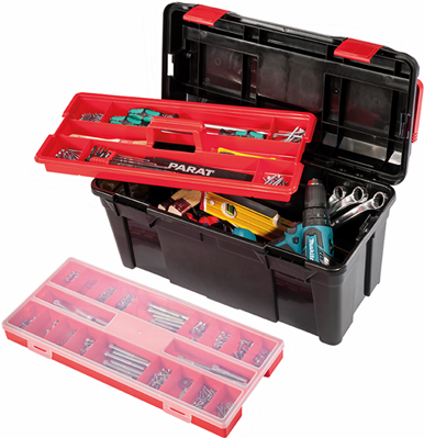 5813000391 - Werkzeugkasten - Polypropylen - Schwarz - Rot - 30 l - 580 mm - 285 mm