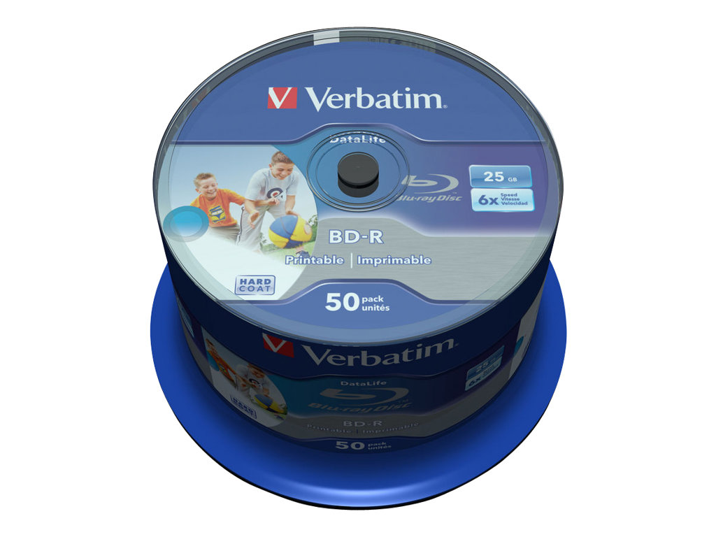 DataLife - 50 x BD-R - 25 GB 6x - mit Tintenstrahldrucker bedruckbare Oberfläche