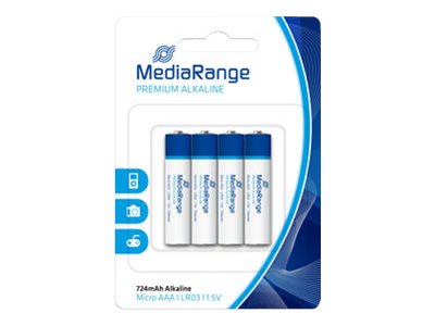 MediaRange Batterie Premium Alkaline AAA/LR03 1,5V  4Stk.