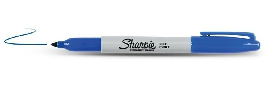 Fein Permanent Marker Rundspitze Blau 12er Faltschachtel
