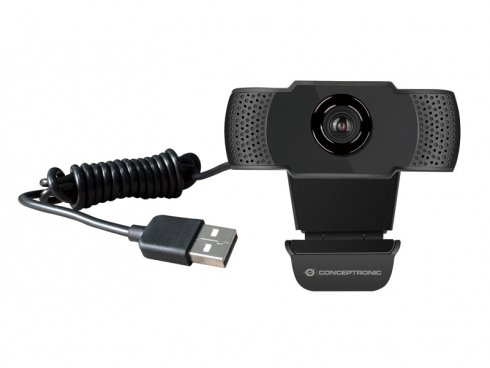 Conceptronic AMDIS 1080P Full HD-Webcam mit Mikrofon - 2 MP - 1920 x 1080 Pixel - 30 fps - Webcam