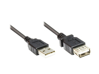 USB2.0 Verlängerung A-St.-A-Bu. schw. 5m