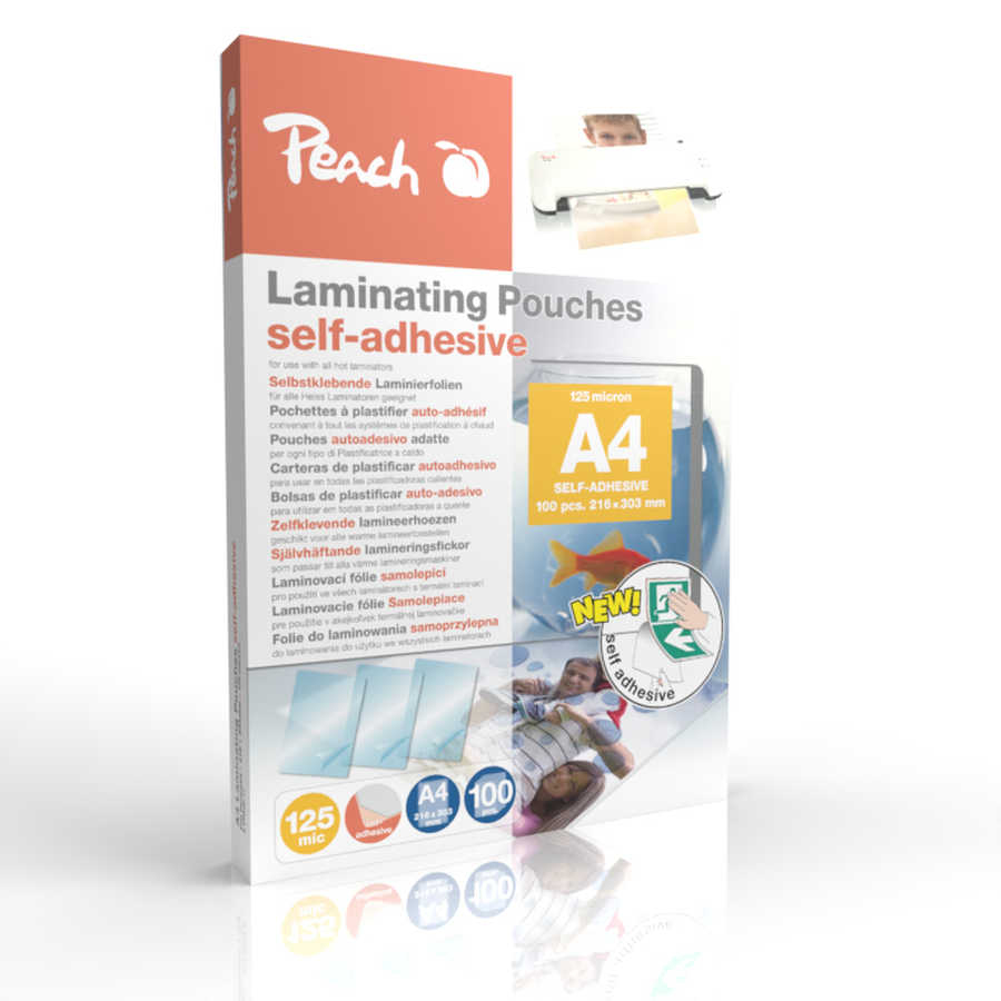 Laminierfolien A4 (303x216mm), 125mic selbstklebend