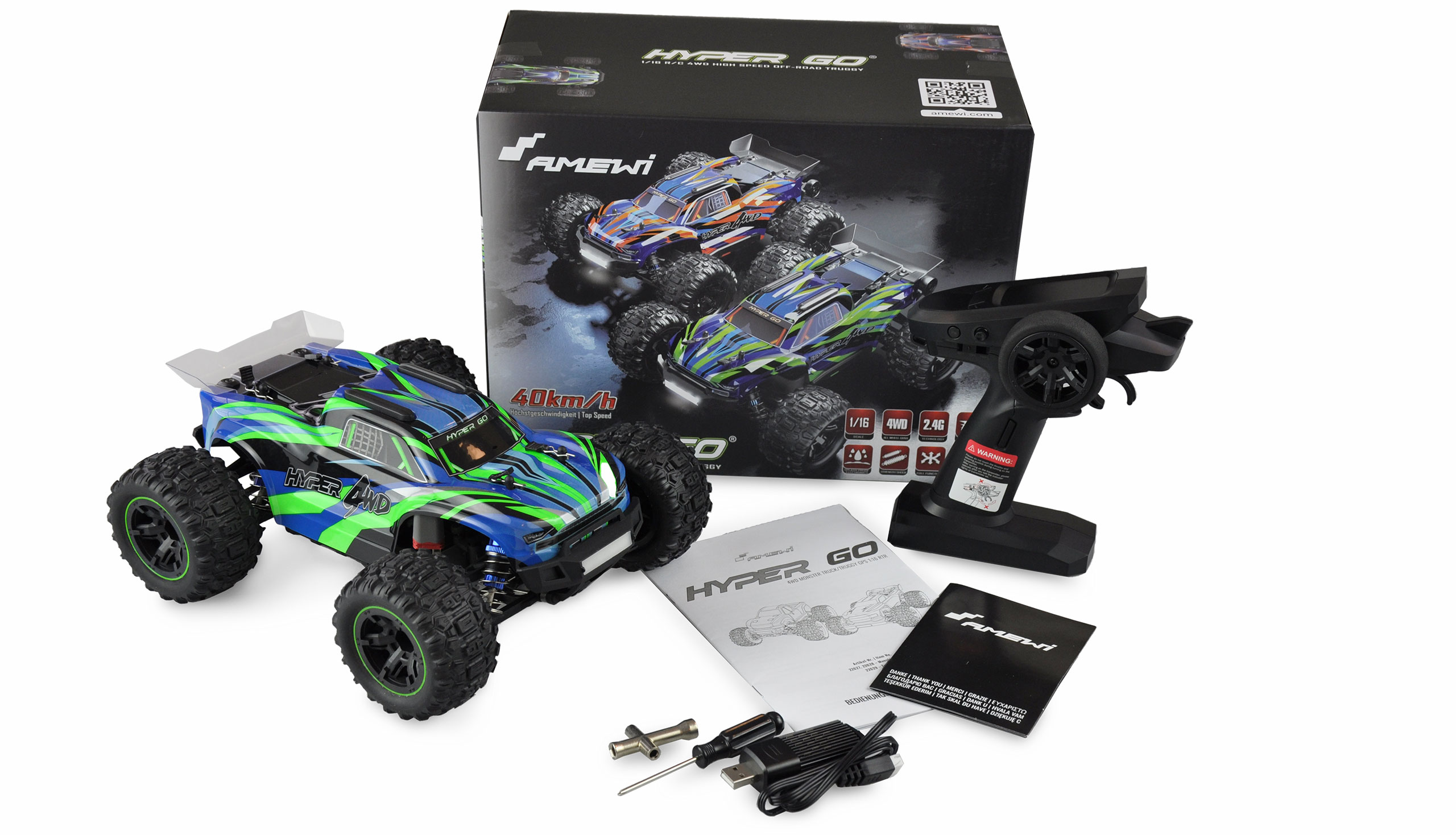 Amewi | Hyper Go  Truggy | brushed | 4WD | 1:16 |  RTR