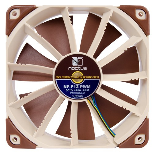 Noctua NF-F12 PWM - braun/beige - 120mm Gehäuselüfter Single-Pack