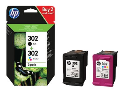 302 Combo Pack - 2er-Pack - Schwarz, Farbe (Cyan, Magenta, Gelb)