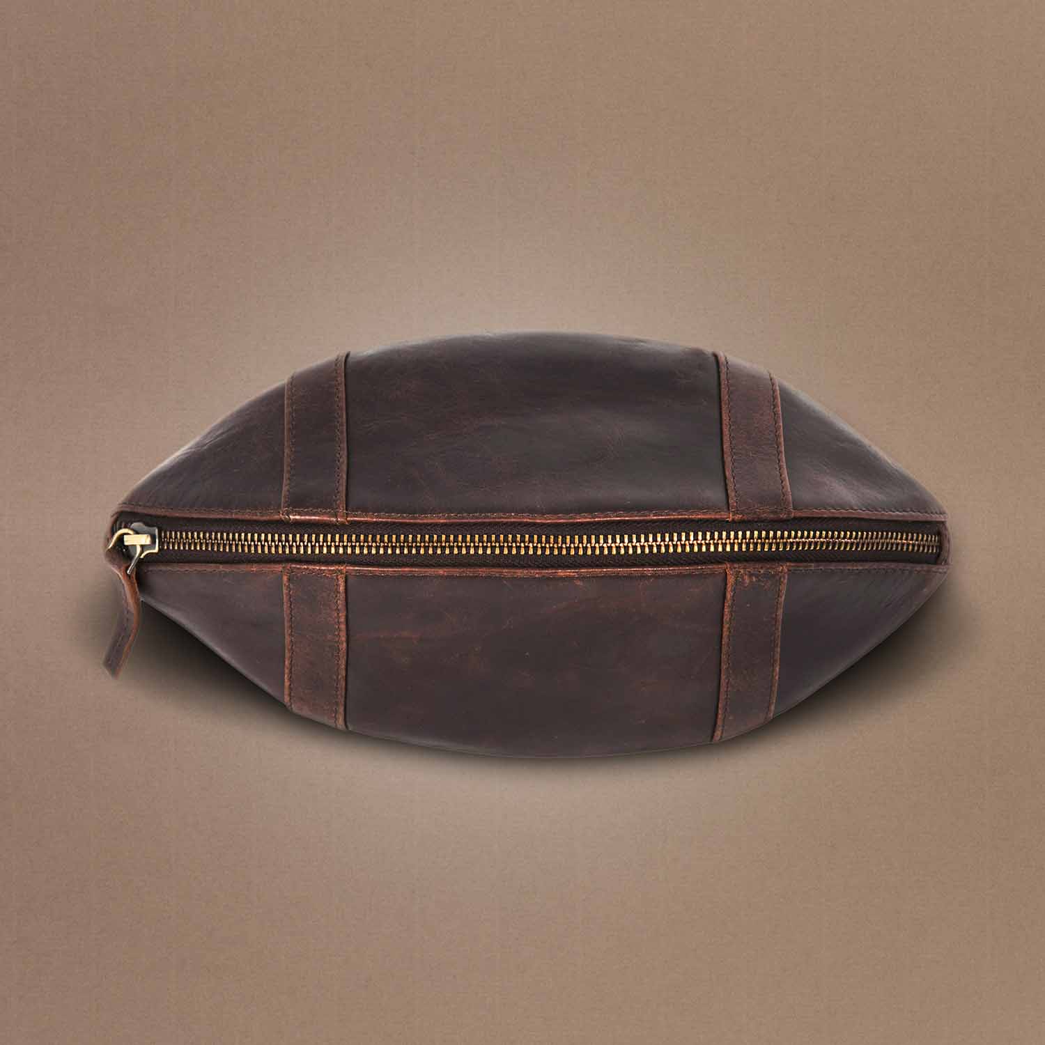 - Kulturtasche aus Echtleder "American Football"