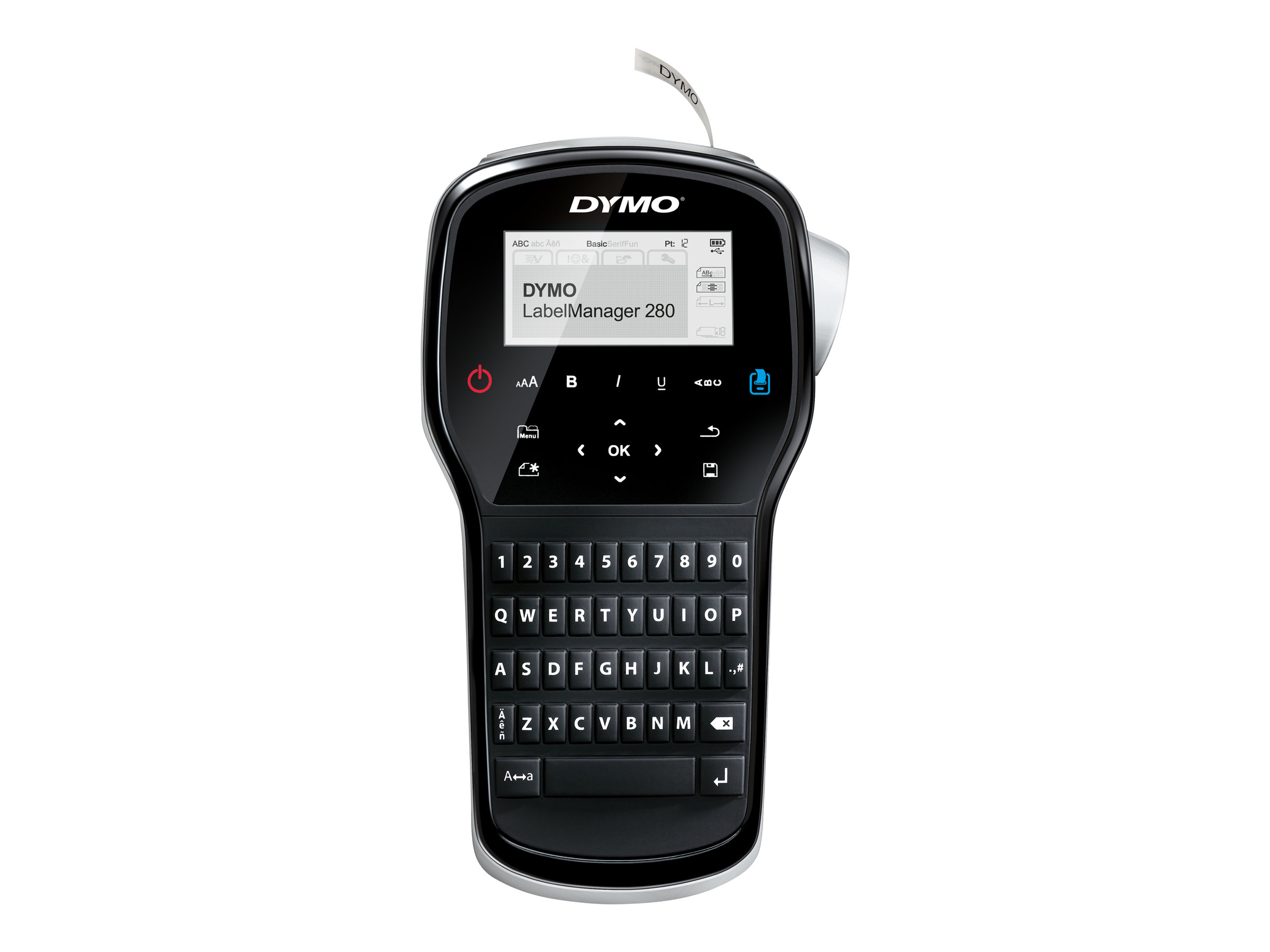 DYMO LabelManager 280  6/9/12      mm D1-Bänder QWY SE+NL/TK