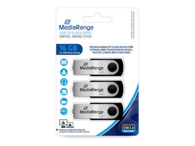 USB-Stick 16GB USB 2.0 Flexi 3er-Pack