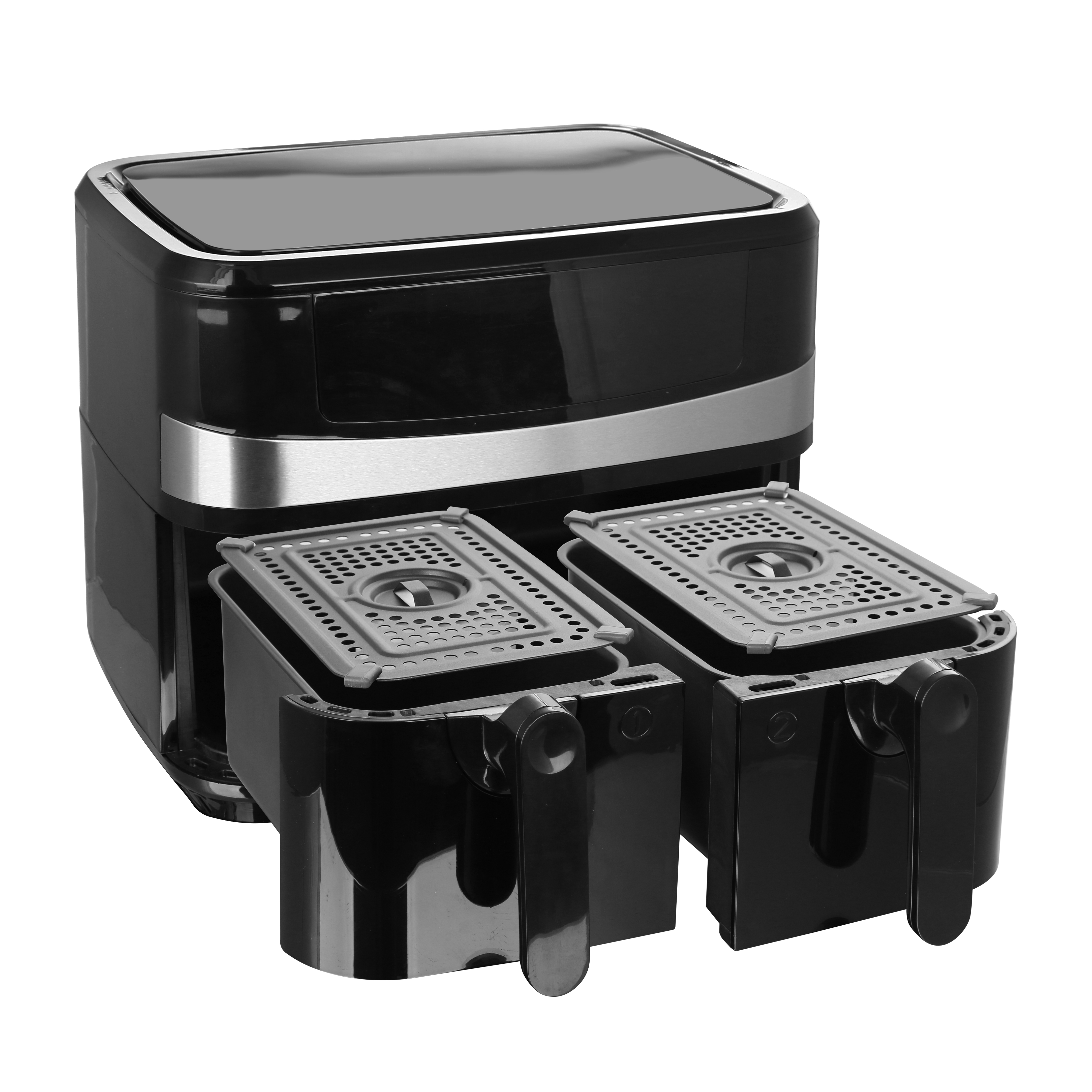 Emerio Heißluftfritteuse, Smart Fryer, 4,5+4,5L, Cool touch