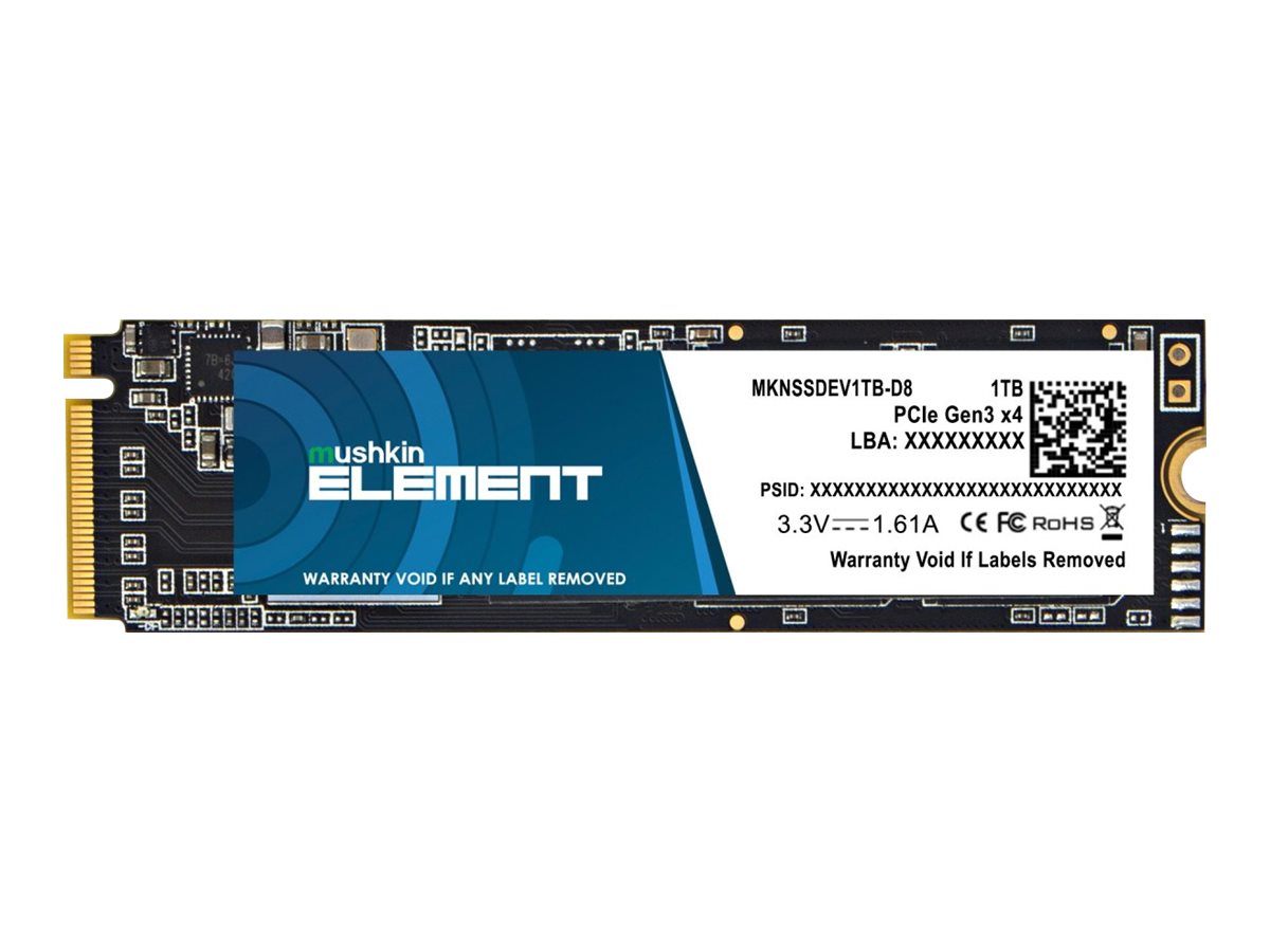 SSD  1TB Mushkin M.2    (2280) Element NVMe PCIe intern retail