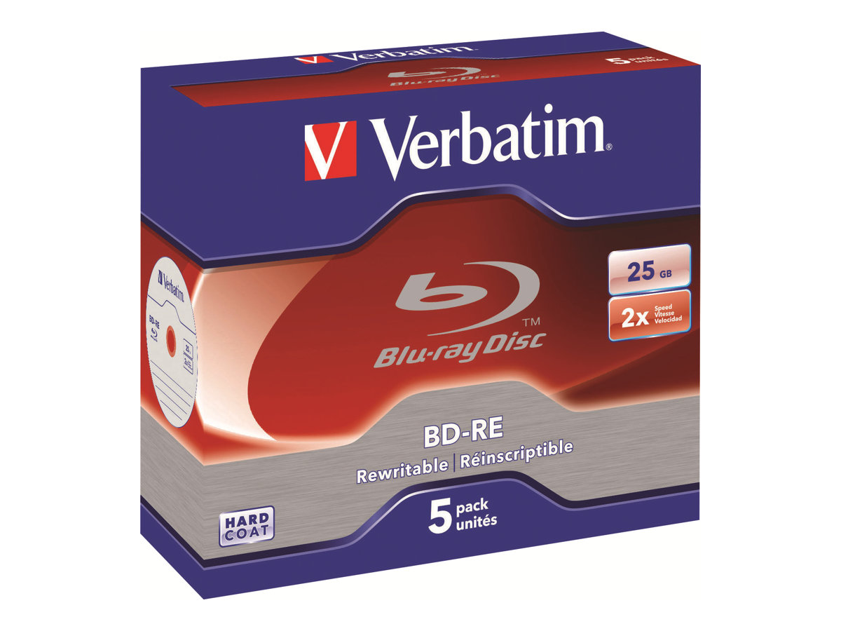 Bluray Verbatim 25GB 5pcs Jew.C 2x Withe Blue Surface