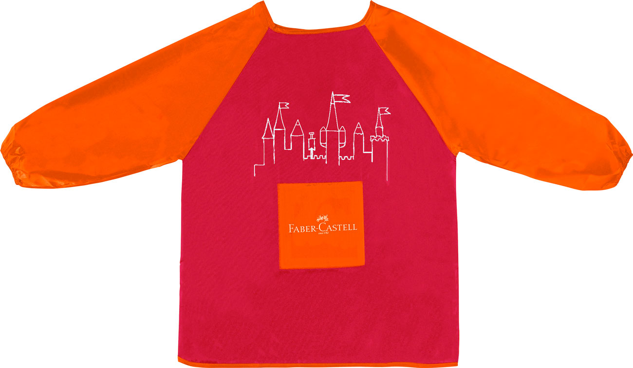 Malschürze für Kinder Farbe rot/orange