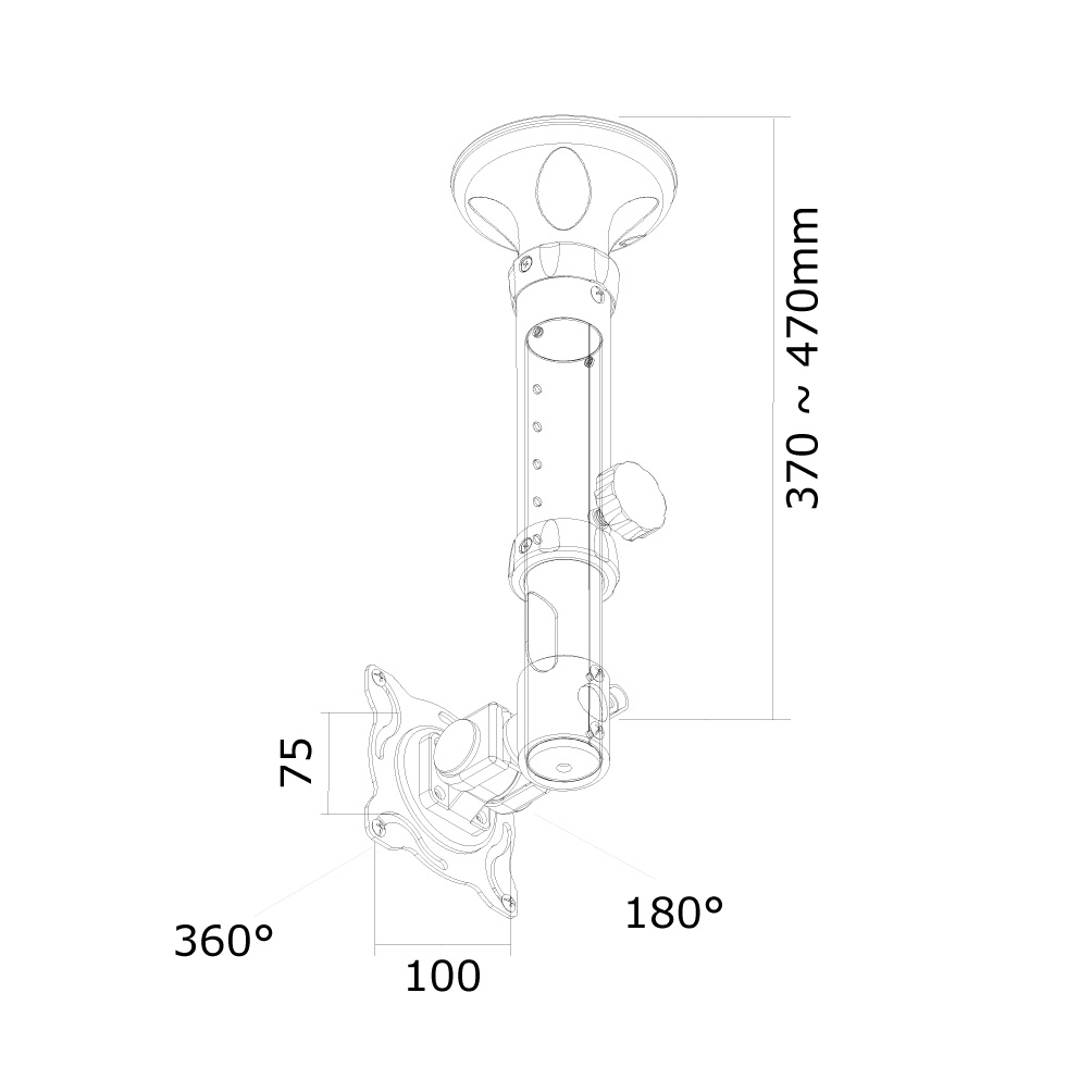 Neomounts by Newstar | DEH 10"-30" 1TFT schwarz Max.12kg