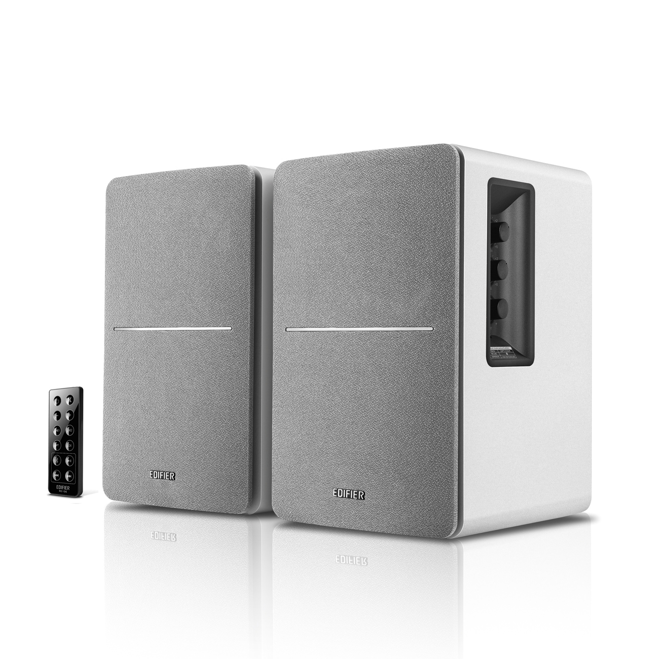 R1280DB Aktivlautsprecher | Bluetooth 5.1 | 42 Watt RMS | Optical In | Weiß/Silber