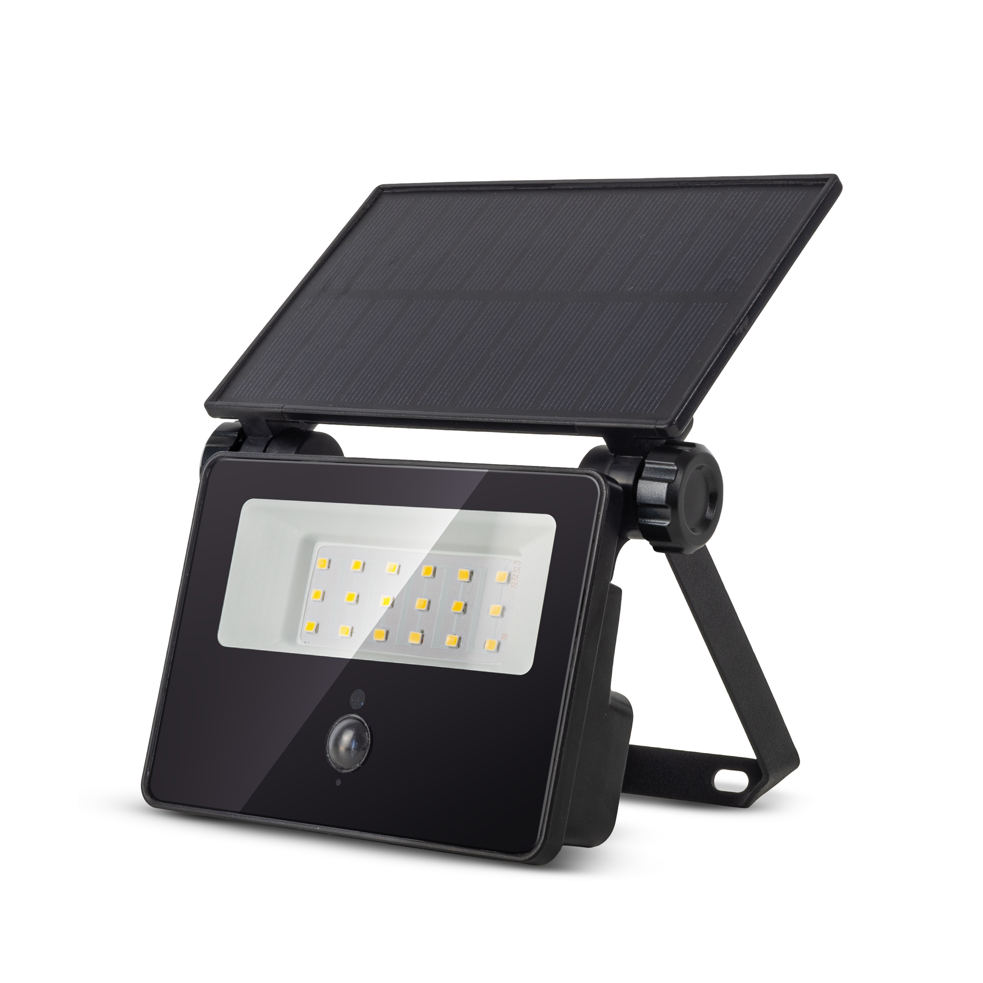 LED-Flutlicht Akku und Solarfunktion 400lm PIR-Sensor