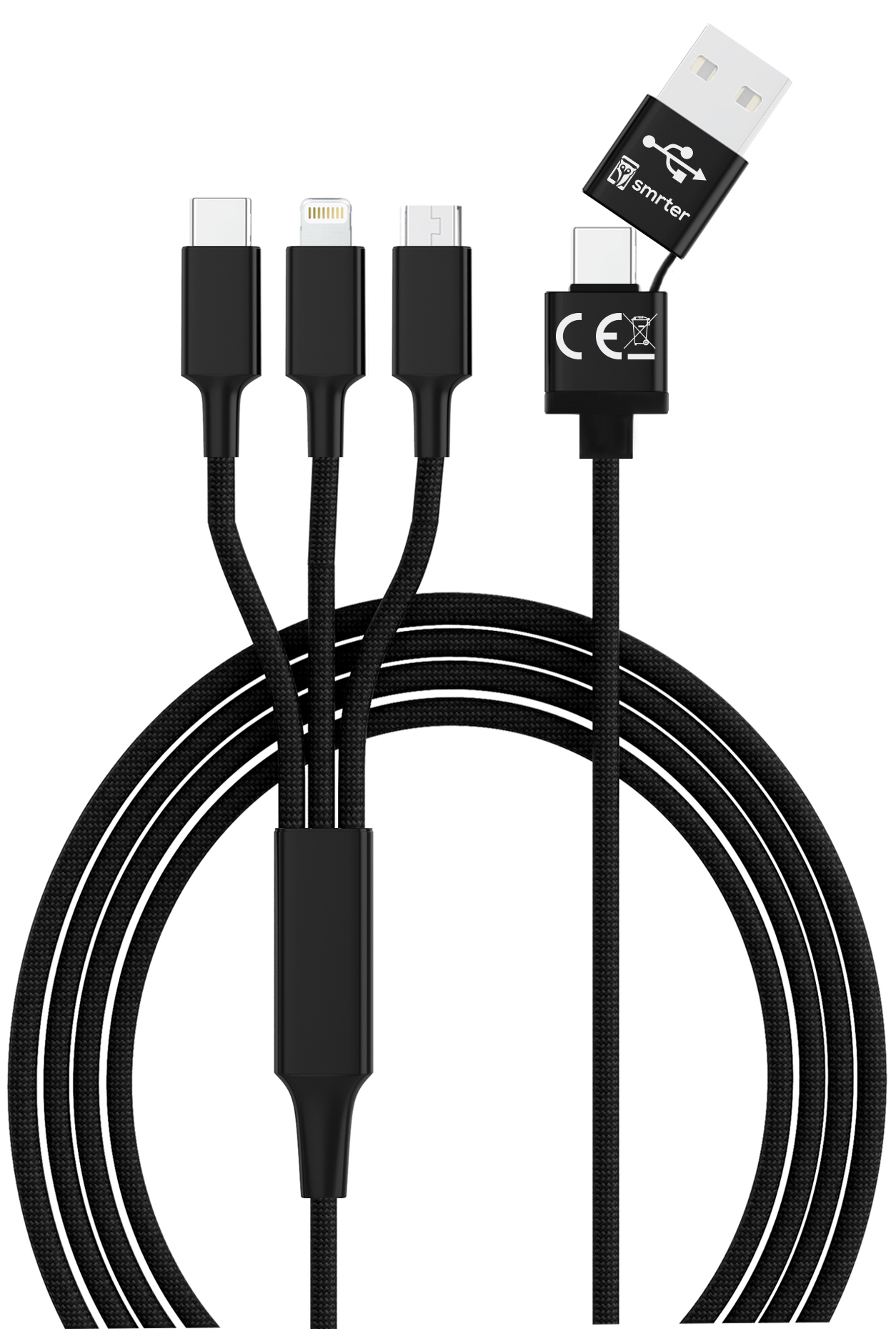 Hydra ULTRA 5in1 Nylon-Ladekabel, 120cm, black retail