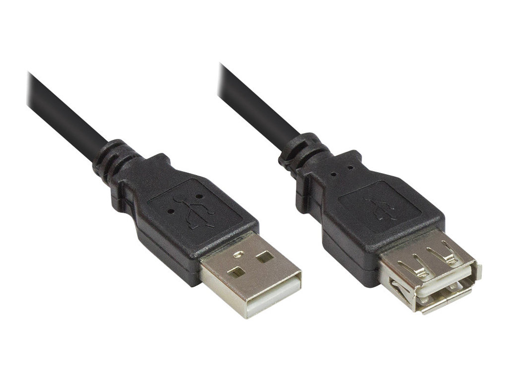 USB2.0 Verlängerung A-St.-A-Bu. schw. 3m