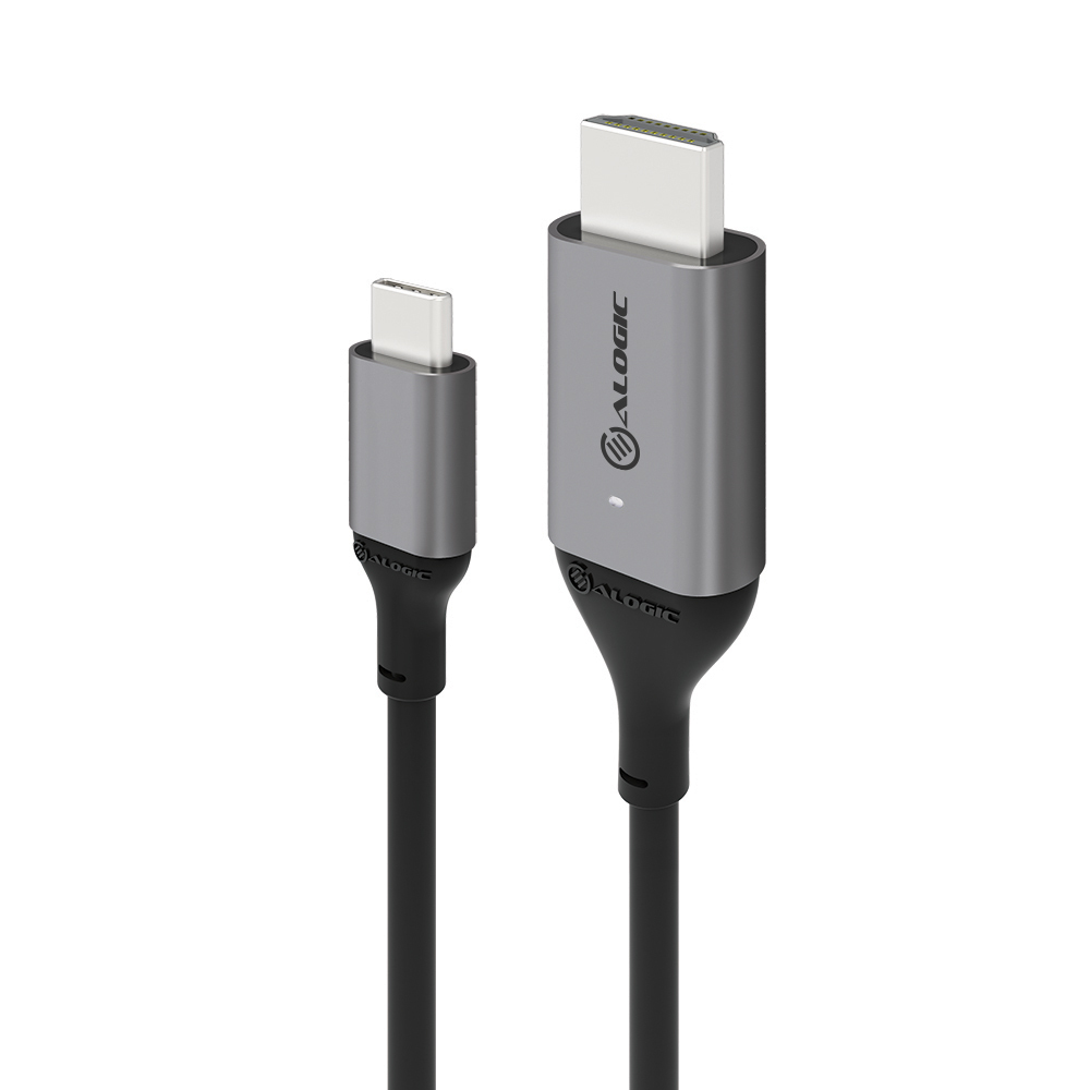 USB C Adapterkabel Typ C -HDMI  M/M 4k 60 Hz  2m,  gr