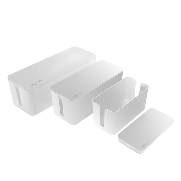 KAB0078 - Kabelbox 3er Set weiß