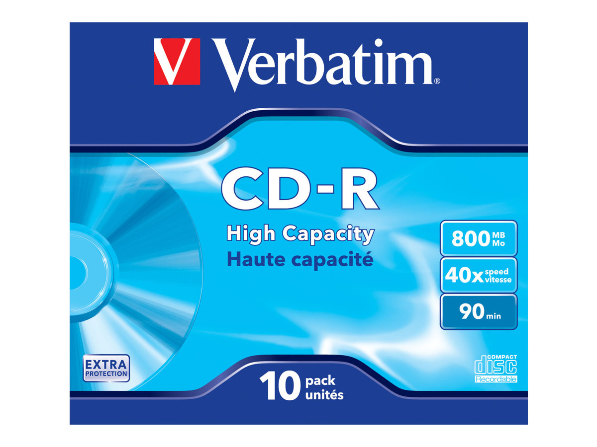 DataLife - 10 x CD-R - 800 MB (90min) - Jewel Case (Schachtel)
