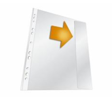 Prospekthüllen A4 mit Klappe PP 5 Stück transparent