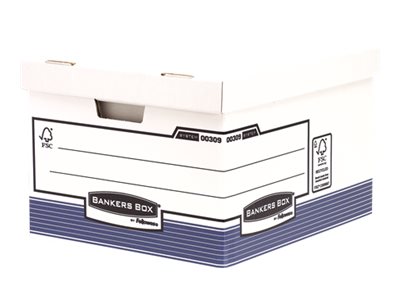 BankersBox Archivbox 29.4x38.7x44.5cm      blau/weiß    10VE