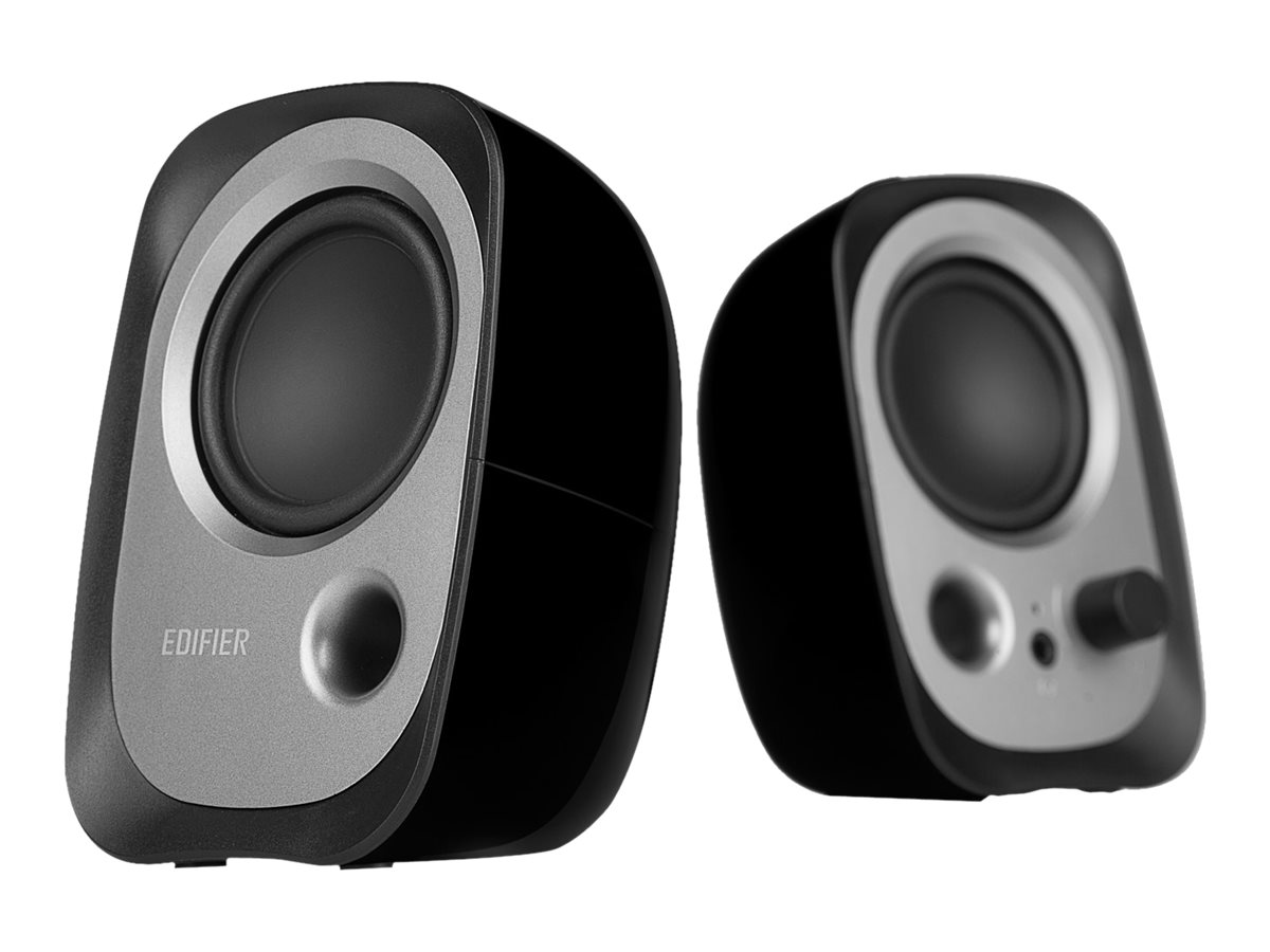 R12U Stereo-Lautsprecher | 4 Watt RMS | USB-Stromversorgung | 3,5 mm Klinke | Schwarz