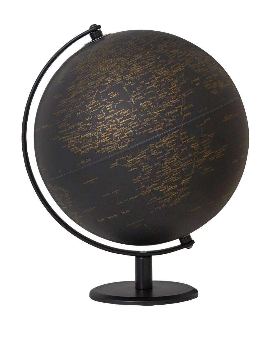 Globus PLANET – Design-Globus 25 cm – Goldfarben / Schwarz