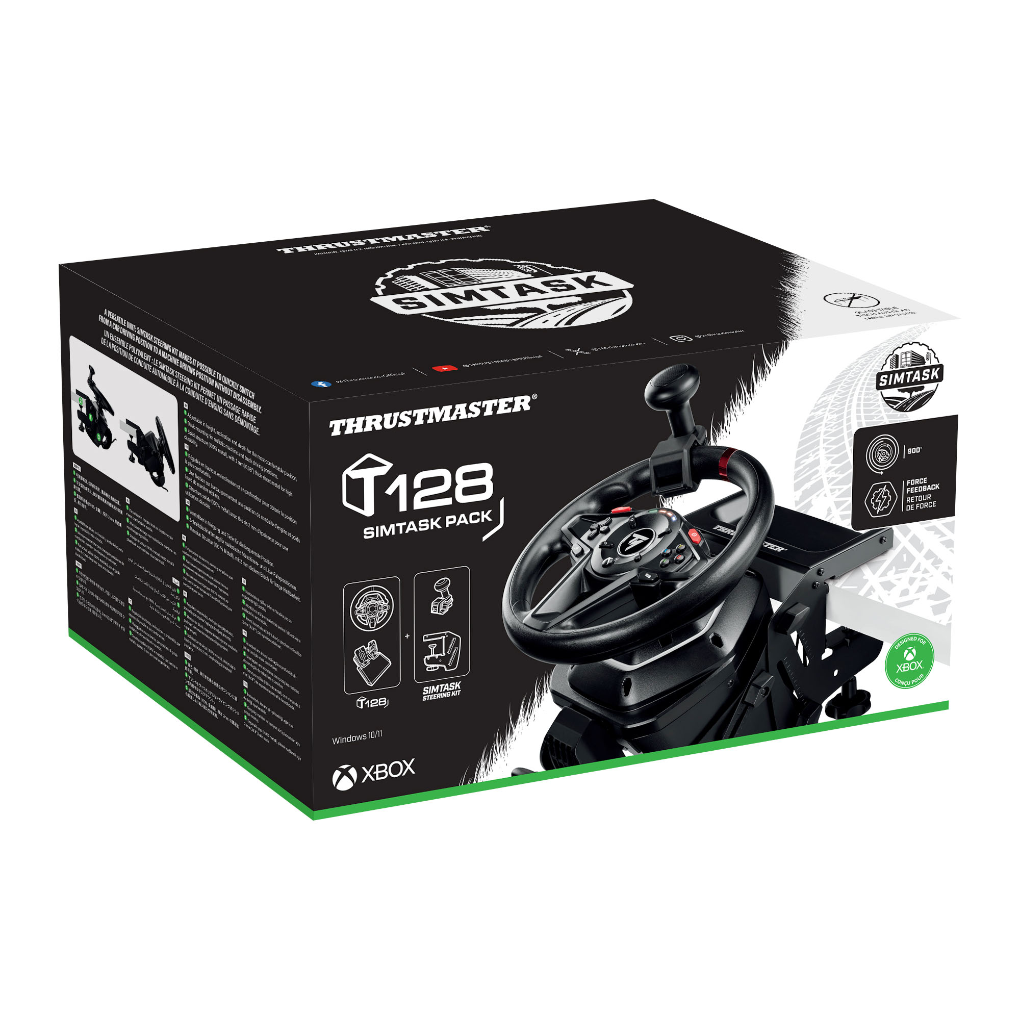 Thrustmaster T128 Simtask Pack Lenkrad mit Pedale, kabelgebunden (PC/Xbox SX/Xbox One) 