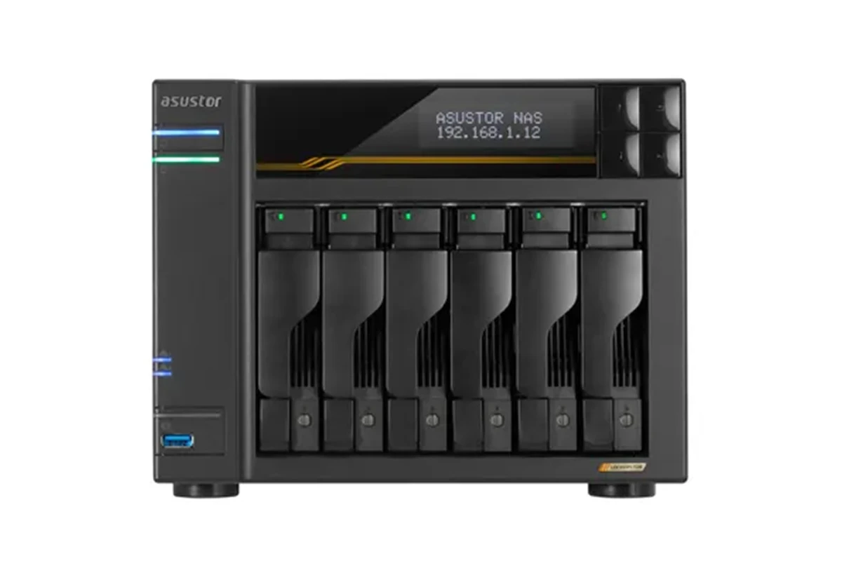 Lockerstor 6 Gen3 AS6806T | 6-Bay NAS | AMD Ryzen V3C14 | 16GB ECC DDR5 | 2x 10GbE | 2x 5GbE