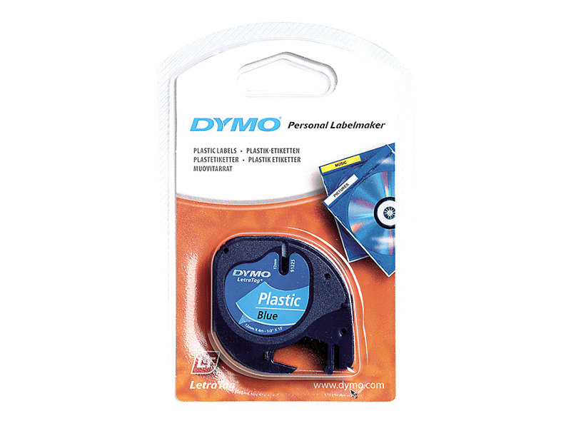 DYMO LetraTag-Band, Plastik 12mm x 4m schwarz->blau