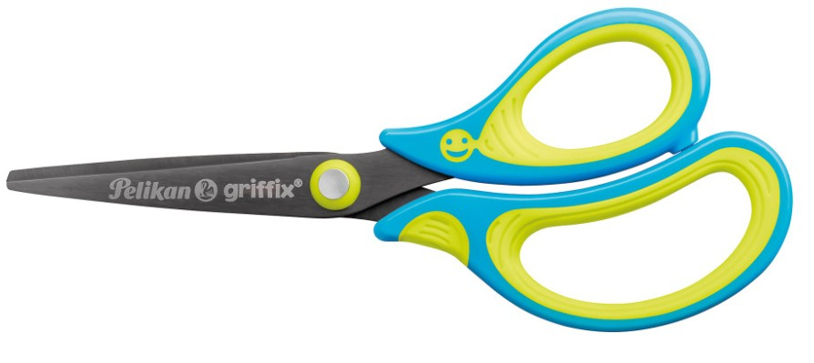 Schulschere griffix SC1BRS Blue rechts, spitz, 1 St. auf Blisterkarte