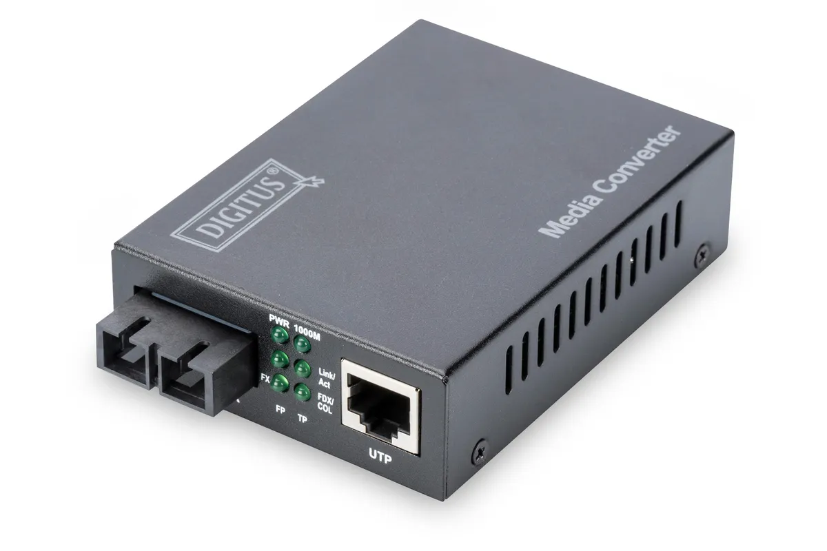 DN-82121-1 | Gigabit Medienkonverter | RJ45 auf SC Duplex | Singlemode | 1310 nm | 20 km