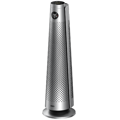 HSH008 Keramik-Heizlüfter 1.500 W mit 70°-Oszillation, Schwarz/Grau