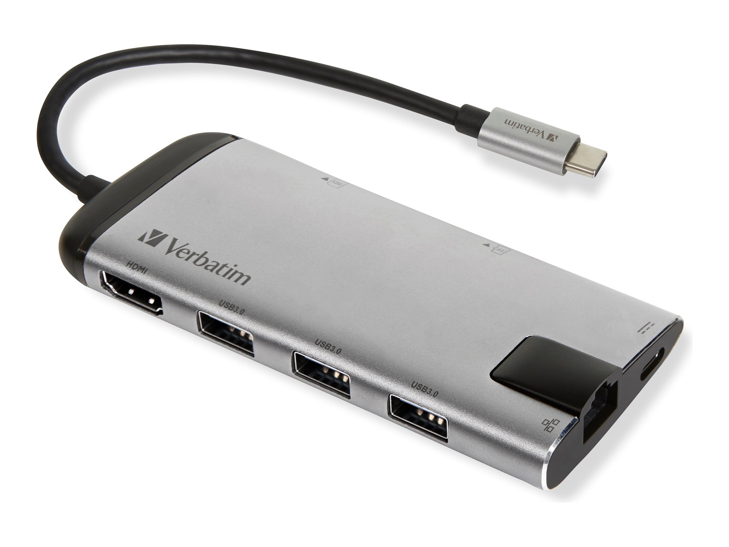 USB-C Verbatim Adapter USB 3.1 GEN 1/ USB 3.0 x 3 HDMI RJ45