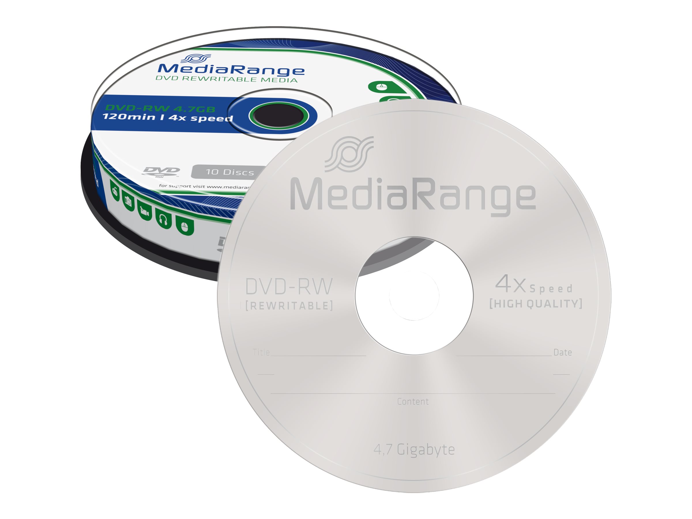10 x DVD-RW - 4.7 GB (120 Min.) 4x