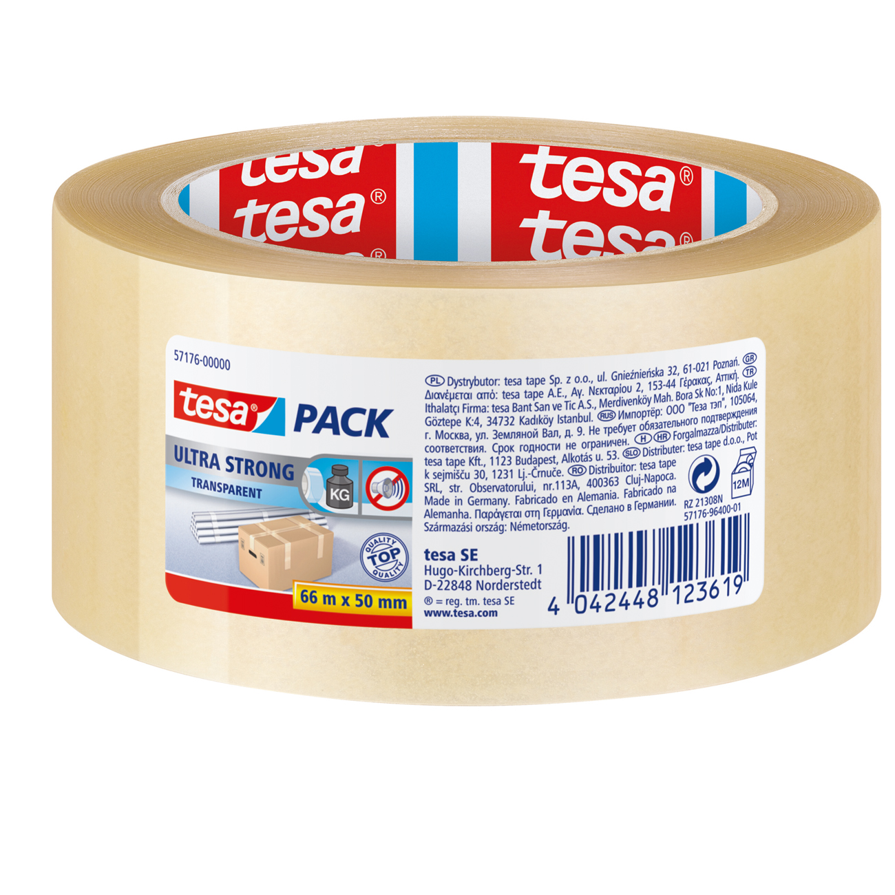 Ultra Strong PVC 50mm x 66m - 66 m - Transparent - 50 mm